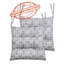Подушка для сиденья MATEX HOMELY. УЗОР НА КОРИЧНЕВОМ. Размер: 42x42 Цвет: Белый,светло-коричнепый (19-497) 