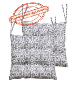 Подушка для сиденья MATEX HOMELY. УЗОР НА КОРИЧНЕВОМ. Размер: 42x42 Цвет: Белый,светло-коричнепый