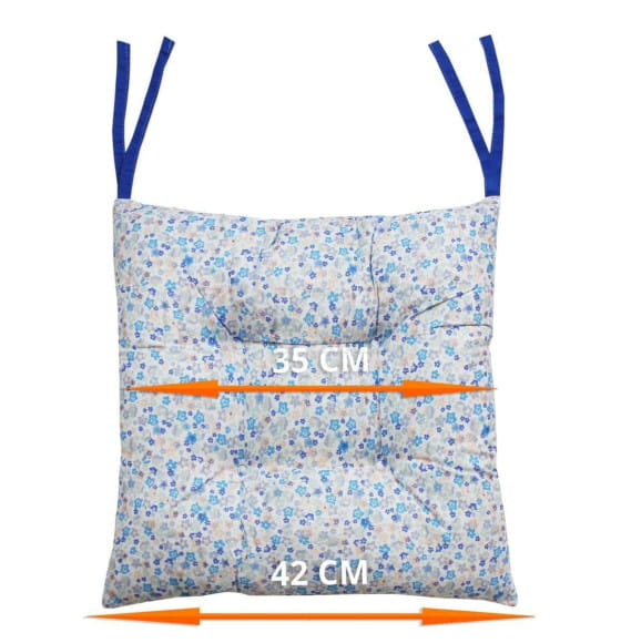 Подушка для сиденья MATEX HOMELY  Размер: 42x42 Цвет: Голубой, Белый Артикул: 19-480 (19-480) 