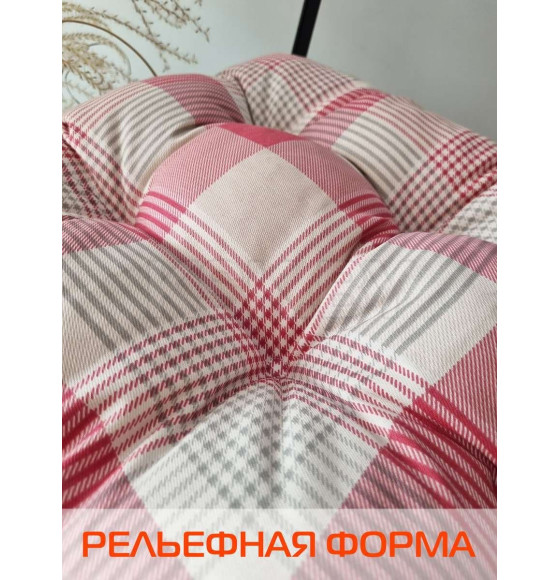 Подушка для сиденья MATEX PRINTED. Размер: 40x40 Цвет: Серый,малиновый (05-834) 