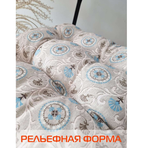 Подушка для сиденья MATEX PRINTED. ВАСИЛЬКИ. Размер: 40x40 Цвет: Серый,голубой (43-935) 