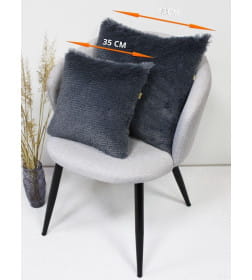 Подушка декоративная MATEX PLUSH. Размер: 35x35 Цвет: темно-серый