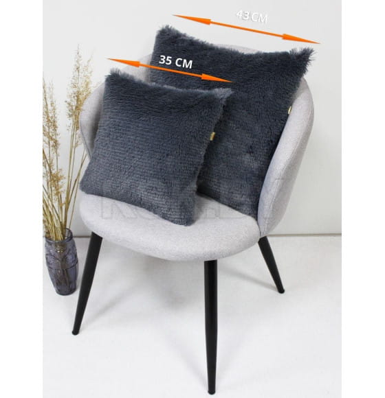 Подушка декоративная MATEX PLUSH. Размер: 35x35 Цвет: темно-серый (59-288) 