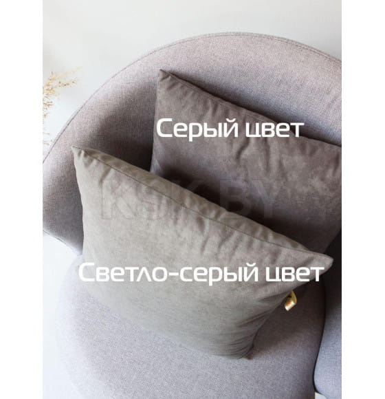 Подушка декоративная MATEX VELOURS. Размер: 48x48 Цвет: светло-серый (57-130) 