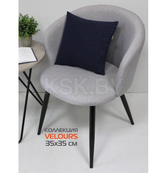 Подушка декоративная MATEX VELOURS. Размер: 35x35 Цвет: Темно-синий (37-071) 