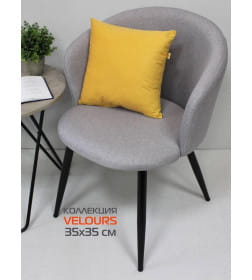 Подушка декоративная MATEX VELOURS. Размер: 35x35 Цвет: Горчичный