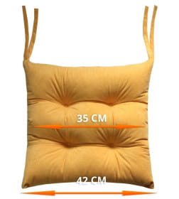 Подушка для сиденья MATEX VELOURS. Размер: 42x42 Цвет: Горчичный