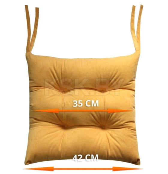 Подушка для сиденья MATEX VELOURS. Размер: 42x42 Цвет: Горчичный (37-576) 