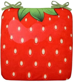 Подушка для сиденья MATEX FRUTIS. КЛУБНИКА. Размер: 38x38 Цвет: красный