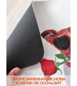 Коврик придверный MATEX PAINTS. Размер: 40x60 Цвет: Молочный, черный.
