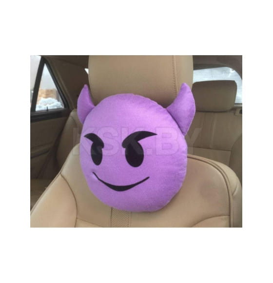 Дополнительный подголовник MATEX EMOJI. SMILE , ЧЕРТЕНОК. Размер: 30x30 Цвет: Фиолетовый (26-839) 
