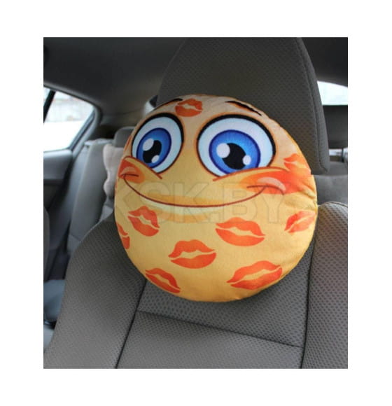 Дополнительный подголовник MATEX EMOJI. ЗАЦЕЛОВАННЫЙ. Размер: 30x30 Цвет: Желтый, красный (26-877) 