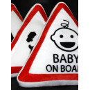 Автомобильный аксессуар MATEX ATTENTION. BABY ON BOARD. Размер: 35x35 Цвет: Красный,белый,черный (27-508) 