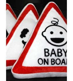 Автомобильный аксессуар MATEX ATTENTION. BABY ON BOARD. Размер: 35x35 Цвет: Красный,белый,черный