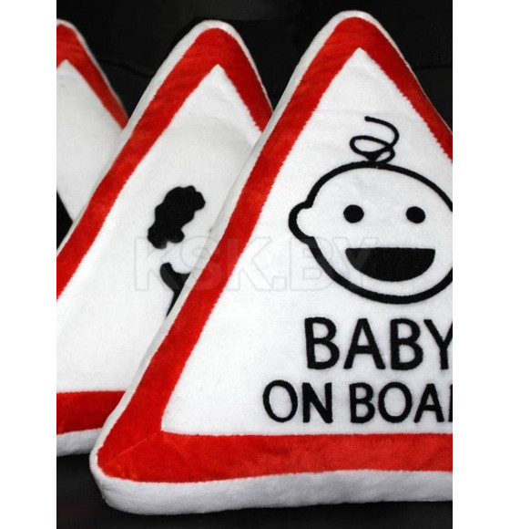 Автомобильный аксессуар MATEX ATTENTION. BABY ON BOARD. Размер: 35x35 Цвет: Красный,белый,черный (27-508) 