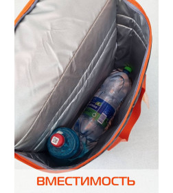 Термосумка MATEX TERMO. ТС-4. Размер: 45x40x13 Цвет: Оранжевый, серый