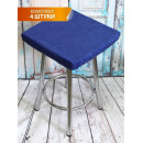 Подушка для сиденья MATEX VELOURS CUADRO. КОМПЛЕКТ 4 ШТ.. Размер: 33x33 Цвет: синий (46-653) 