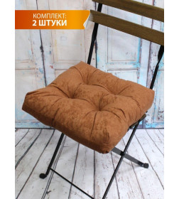 Подушка для сиденья MATEX VELOURS. КОМПЛЕКТ 2 ШТ.. Размер: 40x40 Цвет: красно-коричневый