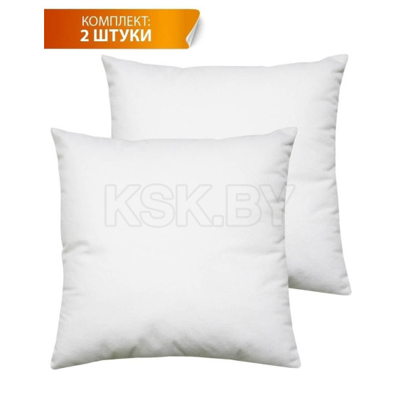 Подушка декоративная MATEX VELOURS. КОМПЛЕКТ 2 ШТ.. Размер: 35x35 Цвет: белый (57-833) 