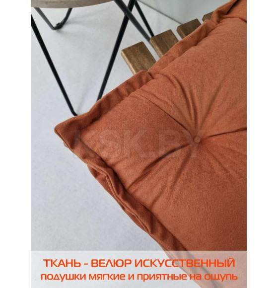 Подушка для сиденья MATEX VELOURS 2D. 2D VELOURS. Размер: 45x45 Цвет: красно-коричневый (51-114) 