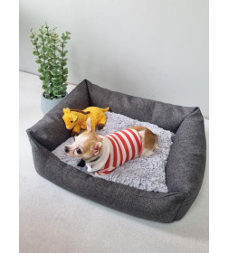 Лежанка для животных MATEX PET LUX. Размер: 50x40 Цвет: темно-серый, серый