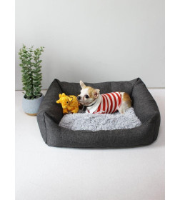 Лежанка для животных MATEX PET LUX. Размер: 50x40 Цвет: темно-серый, серый