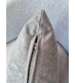 Наволочка декоративная 45x45 см, VELOURS MATEX серый