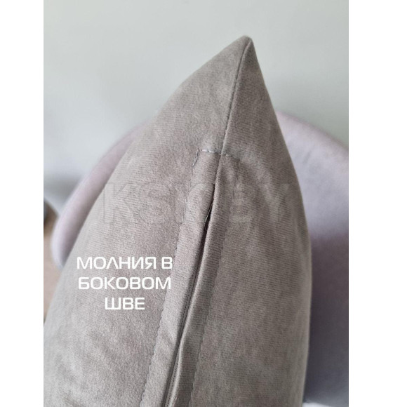 Наволочка декоративная 45x45 см, VELOURS MATEX светло-серый (61-359) 