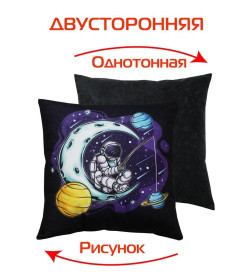 Подушка декоративная MATEX NEXT. ЛУННАЯ РЫБАЛКА. Размер: 33x33 Цвет: черный, фиолетовый