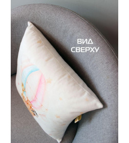 Подушка декоративная MATEX LITTLE STAR. ВОЗДУШНЫЙ ШАР. Размер: 33x33 Цвет: белый, коричневый, голубой