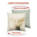 Подушка декоративная MATEX FLUFFY. МЫШОНОК. Размер: 33x33 Цвет: белый, мятный (61-595) 