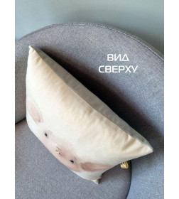 Подушка декоративная MATEX FLUFFY. МЫШОНОК. Размер: 33x33 Цвет: белый, мятный