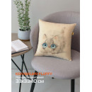 Подушка декоративная MATEX FLUFFY. ПУШОК. Размер: 33x33 Цвет: молочный, голубой, светло-серый (62-424) 