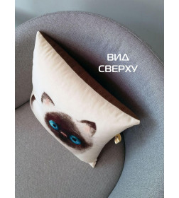 Подушка декоративная MATEX FLUFFY. МАРСИК. Размер: 33x33 Цвет: молочный, серый, коричневый