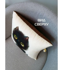 Подушка декоративная MATEX FLUFFY. ШВАРЦ. Размер: 33x33 Цвет: молочный, черный, коричневый