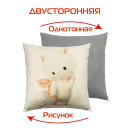 Подушка декоративная MATEX FLUFFY. ВАЙС. Размер: 33x33 Цвет: молочный, светло-розовый, светло-серый (62-455) 