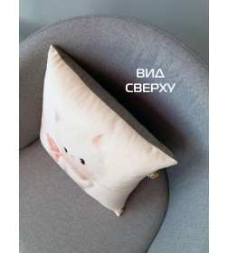 Подушка декоративная MATEX FLUFFY. ВАЙС. Размер: 33x33 Цвет: молочный, светло-розовый, светло-серый