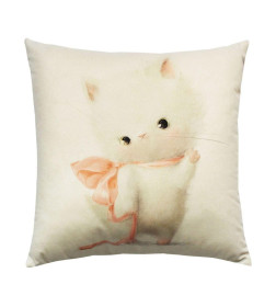 Подушка декоративная MATEX FLUFFY. ВАЙС. Размер: 33x33 Цвет: молочный, светло-розовый, светло-серый