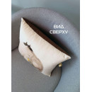 Подушка декоративная MATEX FLUFFY. КОТ И КЛЕТКА. Размер: 33x33 Цвет: молочный, темно-серый, коричневый (62-479) 