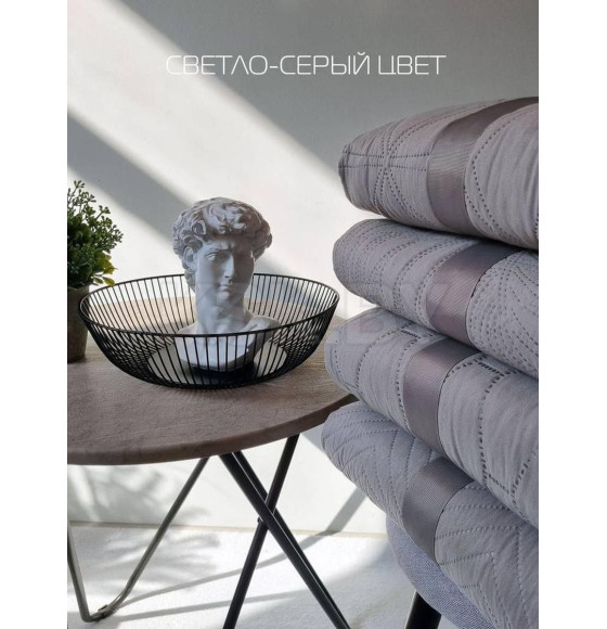 Покрывало MATEX DECORATIVE COVER. FLOWER. Размер: 200x220 Цвет: светло-серый (62-813) 