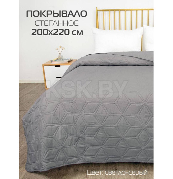 Покрывало MATEX DECORATIVE COVER. FLOWER. Размер: 200x220 Цвет: светло-серый (62-813) 