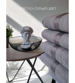 Покрывало MATEX DECORATIVE COVER. LEAFS. Размер: 200x220 Цвет: светло-серый