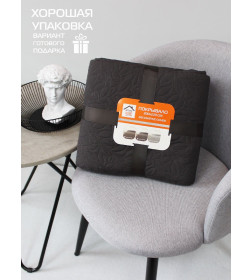 Покрывало MATEX DECORATIVE COVER. LEAFS. Размер: 200x220 Цвет: темно-серый