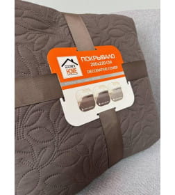 Покрывало MATEX DECORATIVE COVER. LEAFS. Размер: 200x220 Цвет: темно-коричневый