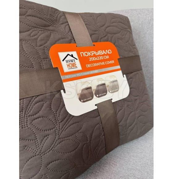 Покрывало MATEX DECORATIVE COVER. LEAFS. Размер: 200x220 Цвет: темно-коричневый (63-698) 