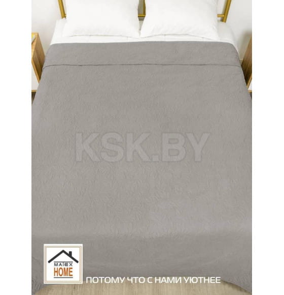 Покрывало MATEX DECORATIVE COVER. LEAFS. Размер: 220x240 Цвет: светло-серый (63-827) 
