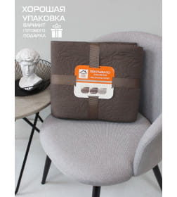 Покрывало MATEX DECORATIVE COVER. LEAFS. Размер: 220x240 Цвет: темно-коричневый