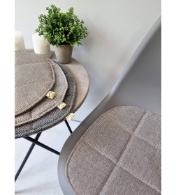 Подушка для сиденья MATEX ELEGANT  (Комплект 4шт.)  Размер: 39x39 Цвет: светло-коричневый Артикул: 65-104