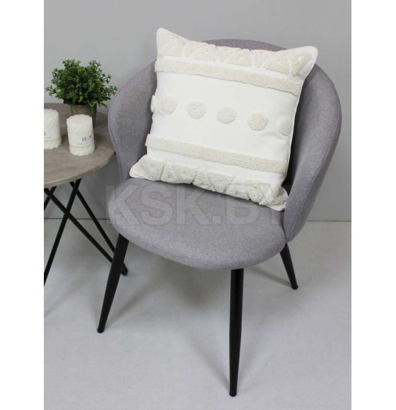 Наволочка декоративная MATEX TUFTED  Размер: 45х45 Цвет: белый;бежевый Артикул: ALEX-006 (ALEX-006) 