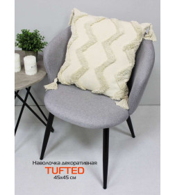 Наволочка декоративная MATEX TUFTED  Размер: 30х50 Цвет: молочный;бежевый нейтральный Артикул: ALEX-011